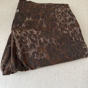 Lululemon Brown Leopard Align High Rise Leggings Size 12 (25” length)